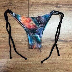 Abstract Floral Brazilian Bikini Bottom